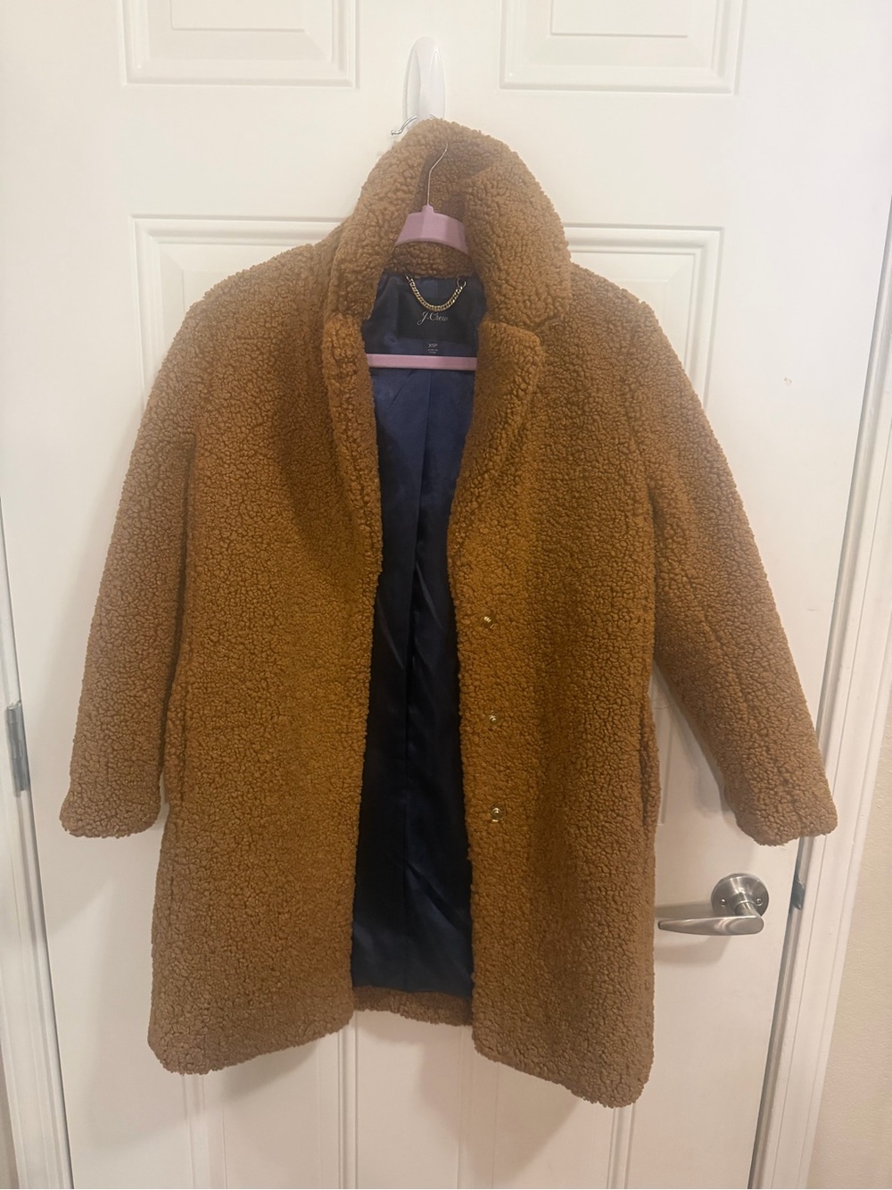 J. Crew Teddy Coat in Camel Brown